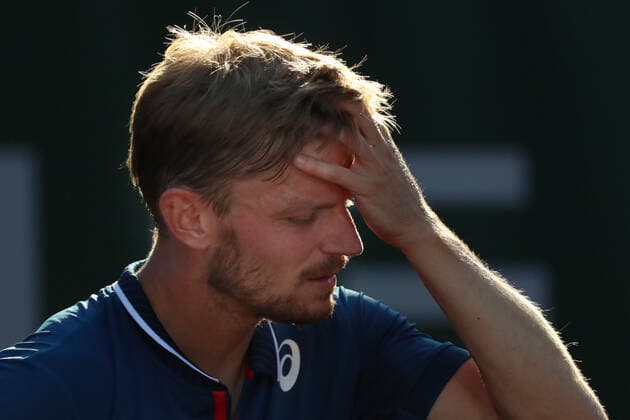 Belgian David Goffin reacts during a first round game of the Men s Singles tournament between Belgian Goffin ATP, Tennis Herren 13) and Italian Musetti (ATP 76) at the Roland Garros French Open tennis tournament, in Paris, France, Monday 31 May 2021. This year s tournament takes place from 24 May to 13 June. BENOITxDOPPAGNE  x2725487x