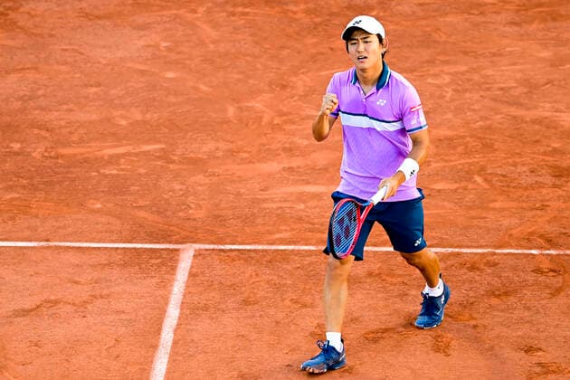 Yoshihito Nishioka (jpn) TENNIS : Internationaux de France Roland Garros 2021 - Paris - 31 05 2021 JBAutissier Panoramic 