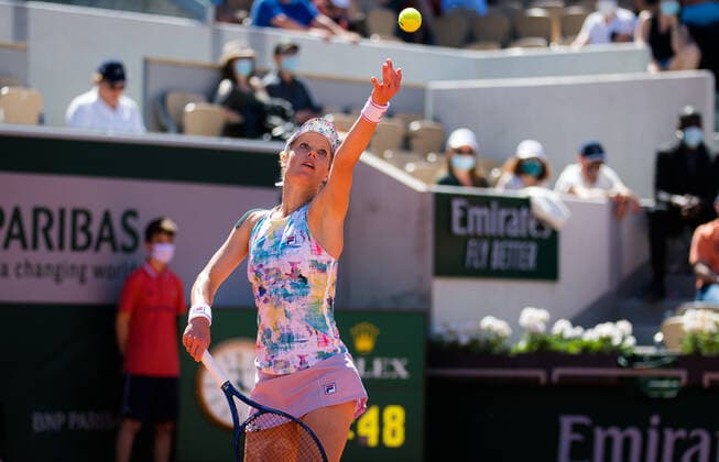 May 31, 2021: Laura Siegemund of Germany in action during the first round of the 2021 Roland Garros Grand Slam Tournament against Caroline Garcia of France - ZUMAa181 20210531_zaa_a181_126 Copyright: xRobxPrangex