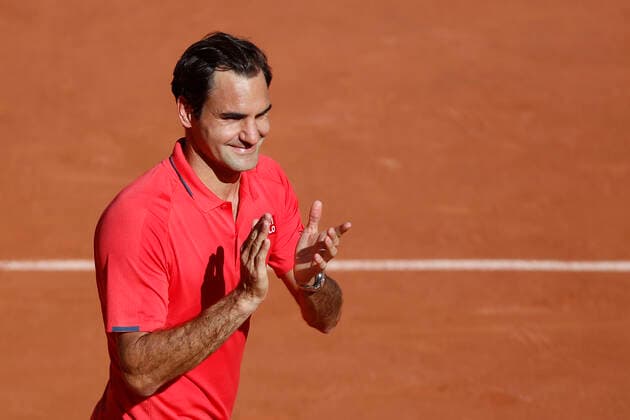 Roger Federer - Roland Garros Roger Federer of Switzerland during his 6-2 6-4 6-3 victory over Dennis Istomin of Uzbekistan in the first round of the men™s singles at Roland Garros on May 31, 2021 in Paris, France. Paris France taamallah-notitle210531_npJ60  Copyright: xMehdixTaamallahx