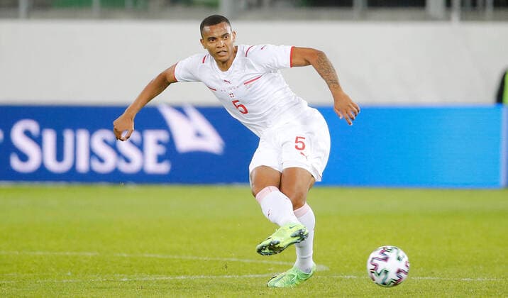 Foto Manuel Geisser 30.05.2021 St.Gallen : Kybunpark St.Gallen Saison 2020 2021 Herren Fussball Freundschaftsspiel Schweiz - USA Manuel Akanji (Schweiz) *** Photo Manuel Geisser 30 05 2021 St Gallen Kybunpark St Gallen Season 2020 2021 Men Football friendly Switzerland USA Manuel Akanji Switzerland 