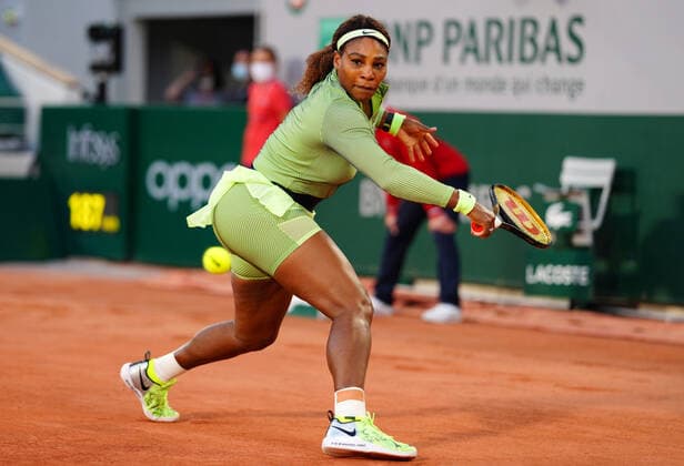 Mandatory Credit: Photo by Javier Garcia BPI Shutterstock (11977038ng) Serena Williams during her first round match French Open Tennis, Day Two, Roland Garros, Paris, France - 31 May 2021 French Open Tennis, Day Two, Roland Garros, Paris, France - 31 May 2021  Copyright: xJavierxGarcia BPI Shutterstockx 11977038ng