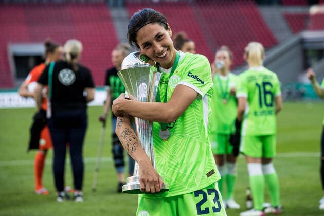 DFB Pokal Womens Final, Eintracht Frankfurt VfL Wolfsburg 30 05 2021 Sara Doorsoun 23, VfL Wolfsburg DFB Pokal Womens Final, Eintracht Frankfurt VfL Wolfsburg, Cologne, Rheinenergiestadion DFB REGULATIONS PROHIBIT ANY USE OF PHOTOGRAPHS AS IMAGE SEQUENCES AND OR QUASI VIDEO Copyright: xBEAUTIFULxSPORTS Wunderlx