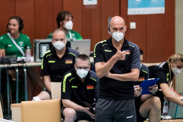 WORLD ParaVolley Mens Final Qualifier Tokyo 2020 Paralympic Games Germany Canada 01 06 2021 Michael Merten Coach Germany WORLD ParaVolley Mens Final Qualifier Tokyo 2020 Paralympic Games Germany Canada Duisburg Sportschule Wedau Copyright: xBEAUTIFULxSPORTS Wunderlx