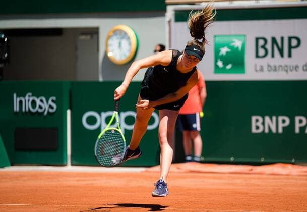 Mandatory Credit: Photo by Rob Prange Shutterstock (11988196ak) Elina Svitolina of the Ukraine in action during the first round at the 2021 Roland Garros Grand Slam Tournament French Open Tennis, Day Three, Roland Garros, Paris, France - 01 Jun 2021 French Open Tennis, Day Three, Roland Garros, Paris, France - 01 Jun 2021  Copyright: xRobxPrange Shutterstockx 11988196ak