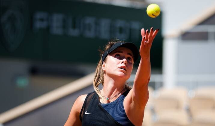 Mandatory Credit: Photo by Rob Prange Shutterstock (11988196u) Elina Svitolina of the Ukraine in action during the first round at the 2021 Roland Garros Grand Slam Tournament French Open Tennis, Day Three, Roland Garros, Paris, France - 01 Jun 2021 French Open Tennis, Day Three, Roland Garros, Paris, France - 01 Jun 2021  Copyright: xRobxPrange Shutterstockx 11988196u