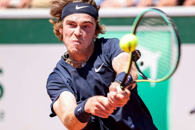 TENNIS - French Open 2021 PARIS,FRANCE,01.June.21 - TENNIS - ATP, Tennis Herren World Tour, French Open, Roland Garros, Grand Slam. Image shows Andrey Rublev (RUS).  GEPAxpictures xPatrickxSteiner