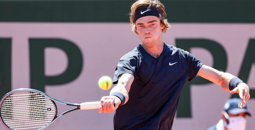 TENNIS - French Open 2021 PARIS,FRANCE,01.June.21 - TENNIS - ATP, Tennis Herren World Tour, French Open, Roland Garros, Grand Slam. Image shows Andrey Rublev (RUS).  GEPAxpictures xPatrickxSteiner
