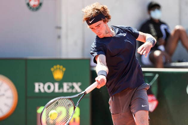TENNIS - French Open 2021 PARIS,FRANCE,01.June.21 - TENNIS - ATP, Tennis Herren World Tour, French Open, Roland Garros, Grand Slam. Image shows Andrey Rublev (RUS).  GEPAxpictures xPatrickxSteiner