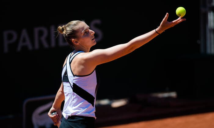 June 1, 2021: Kristyna Pliskova of the Czech Republic in action during the first round at the 2021 Roland Garros Grand Slam Tournament against Barbora Krejcikova of the Czech Republic - ZUMAa181 20210601_zaa_a181_095 Copyright: xRobxPrangex