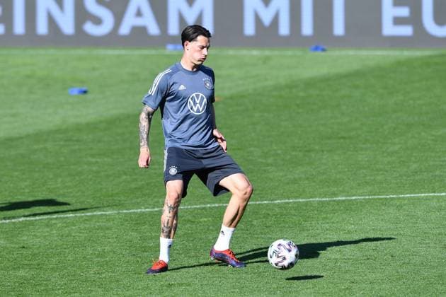 Football final training Germany on 01 06 2021 at Tivoli Stadium in Innsbruck Robin Koch Germany DFB regulations prohibit any use of photographs as image sequences and or quasi video xHDx