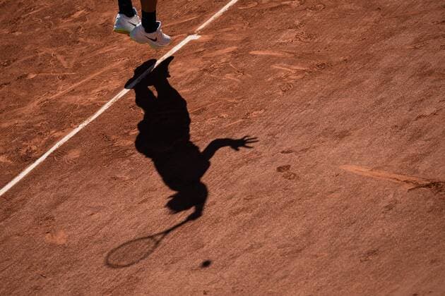 Rafael NADAL of Spain serves against Alexei POPYRIN of Australia on the first round of the French Open tennis tournament at Roland Garros in Paris, France, 1 June 2021. Roland Garros 2021 will run from 30 May to 13 June 2021.  Copyright: xAurelienxMorissardx