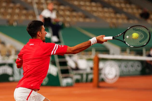 Mandatory Credit: Photo by Javier Garcia BPI Shutterstock (11988207pb) Novak Djokovic during his first round match French Open Tennis, Day Three, Roland Garros, Paris, France - 01 Jun 2021 French Open Tennis, Day Three, Roland Garros, Paris, France - 01 Jun 2021  Copyright: xJavierxGarcia BPI Shutterstockx 11988207pb