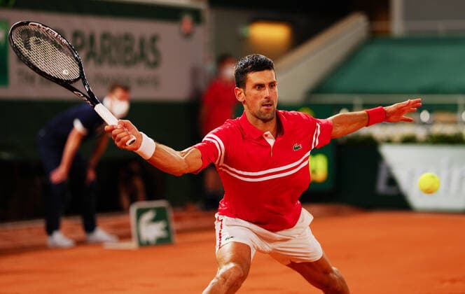 Mandatory Credit: Photo by Javier Garcia BPI Shutterstock (11988207pm) Novak Djokovic during his first round match French Open Tennis, Day Three, Roland Garros, Paris, France - 01 Jun 2021 French Open Tennis, Day Three, Roland Garros, Paris, France - 01 Jun 2021  Copyright: xJavierxGarcia BPI Shutterstockx 11988207pm