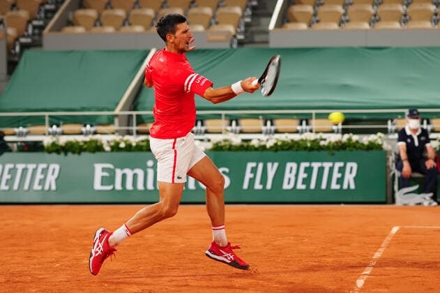 Mandatory Credit: Photo by Javier Garcia BPI Shutterstock (11988207pz) Novak Djokovic during his first round match French Open Tennis, Day Three, Roland Garros, Paris, France - 01 Jun 2021 French Open Tennis, Day Three, Roland Garros, Paris, France - 01 Jun 2021  Copyright: xJavierxGarcia BPI Shutterstockx 11988207pz