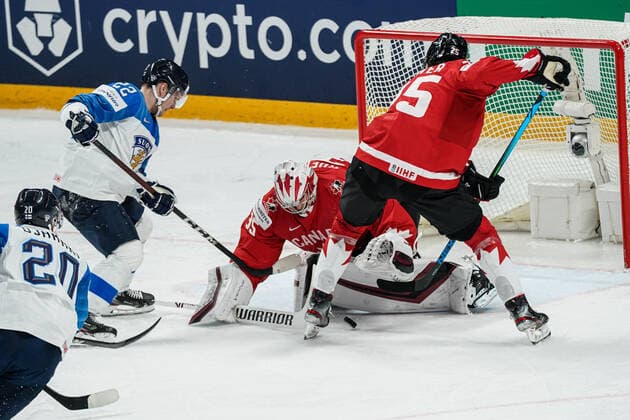 World Championship, WM, Weltmeisterschaft 2021 - Canada vs Finland during World Championship 2021 - Canada vs Finland, Ice hockey, Eishockey in Riga, Latvia, June 01 2021  Copyright: xLiveMedia AndreaxRex xIPAx xLiveMediax 0