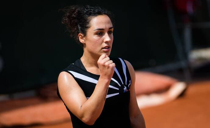Mandatory Credit: Photo by Rob Prange Shutterstock (12000886be) Martina Trevisan of Italy in action during the second round at the 2021 Roland Garros Grand Slam Tournament French Open Tennis, Day Four, Roland Garros, Paris, France - 02 Jun 2021 French Open Tennis, Day Four, Roland Garros, Paris, France - 02 Jun 2021  Copyright: xRobxPrange Shutterstockx 12000886be