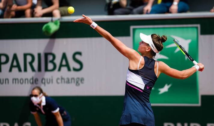 Mandatory Credit: Photo by Rob Prange Shutterstock (12000886bp) Veronika Kudermetova of Russia in action during the second round at the 2021 Roland Garros Grand Slam Tournament French Open Tennis, Day Four, Roland Garros, Paris, France - 02 Jun 2021 French Open Tennis, Day Four, Roland Garros, Paris, France - 02 Jun 2021  Copyright: xRobxPrange Shutterstockx 12000886bp