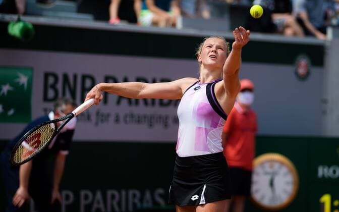 Mandatory Credit: Photo by Rob Prange Shutterstock (12000886bg) Katerina Siniakova of the Czech Republic in action during the second round at the 2021 Roland Garros Grand Slam Tournament French Open Tennis, Day Four, Roland Garros, Paris, France - 02 Jun 2021 French Open Tennis, Day Four, Roland Garros, Paris, France - 02 Jun 2021  Copyright: xRobxPrange Shutterstockx 12000886bg