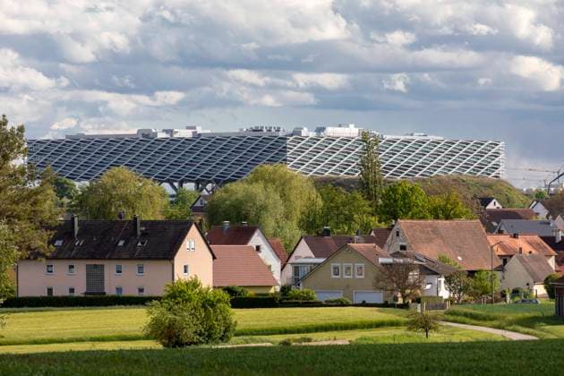 The modern buildings of the adidas Campus The adidas headquarters is a separate district of the Middle Franconian city of Herzogenaurach with striking and innovative buildings Herzogenaurach Bavaria Germany