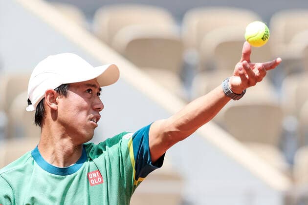 TENNIS - French Open 2021 PARIS,FRANCE,02.June.21 - TENNIS - ATP, Tennis Herren World Tour, French Open, Roland Garros, Grand Slam. Image shows Kei Nishikori (JPN).  GEPAxpictures xPatrickxSteiner