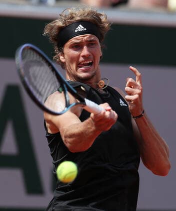 (210602) -- PARIS, June 2, 2021 -- Alexander Zverev of Germany returns the ball during the men s singles second round match between Alexander Zverev of Germany and Roman Safiullin of Russia at the French Open tennis tournament at Roland Garros in Paris, France, June 2, 2021. ) (SP)FRANCE-PARIS-TENNIS-ROLAND GARROS-FRENCH OPEN-MEN S SINGLES-DAY 4 GaoxJing 