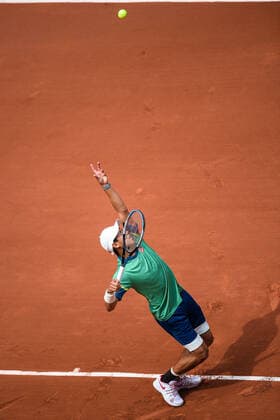 Kei Nishikori ( Japon ) TENNIS : Roland Garros 2021 - Internationaux de France - 02 06 2021 FedericoPestellini Panoramic 