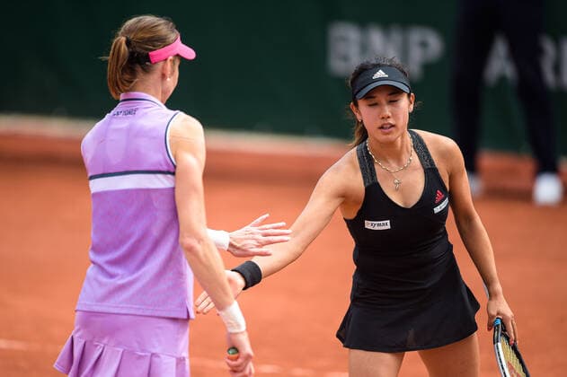 Miyu Kato ( JPN ) - Renata Voracova ( CZE ) TENNIS : Roland Garros 2021 - Internationaux de France - 02 06 2021 FedericoPestellini Panoramic 