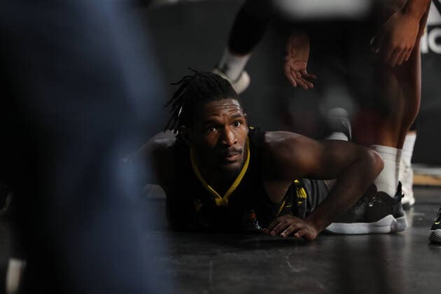Jaleen Smith Ludwigsburg is down GER, FC Bayern Basketball vs MHP Riesen Ludwigsburg, basketball, 1 Bundesliga, playoffs 2020 2021, semifinals game 3, 02 06 2021, GER, FC Bayern Basketball vs MHP Riesen Ludwigsburg, basketball, 1 Bundesliga, playoffs 2020 2021, semifinals game 3, 02 06 2021, Munich Copyright: xEIBNER MarcelxEngelbrechtx EP_EER