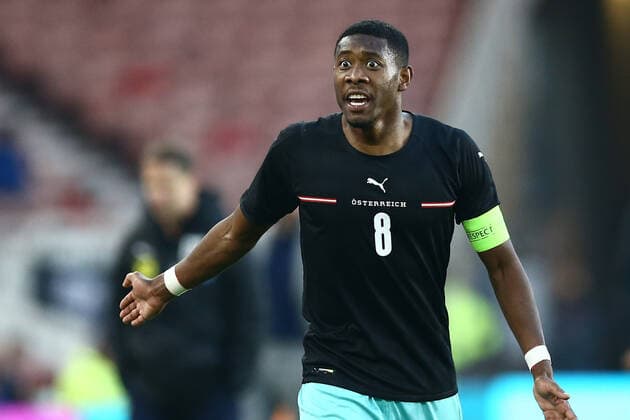 SOCCER - ENG vs AUT, test match MIDDLESBROUGH,ENGLAND,02.JUN.21 - SOCCER - UEFA European Championship, EM, Europameisterschaft preview, OEFB international match, Länderspiel, Nationalmannschaft England vs Austria, friendly match. Image shows the disappointment of David Alaba (AUT).  GEPAxpictures xMichaelxZemanek