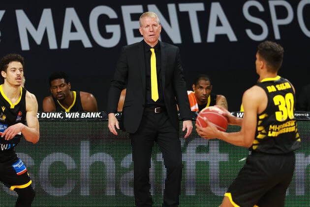 Coach John Patrick Ludwigsburg basketball, 1 Bundesliga, BBL, playoff, game 3, FC Bayern Munich MHP Riesen Ludwigsburg at Audi Dome on 02 06 2021 PHOTO Mladen Lackovic LakoPress