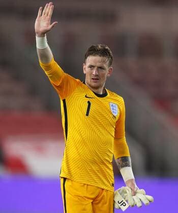 Mandatory Credit: Photo by JASONPIX Shutterstock (12008314l) Jordan Pickford of England England v Austria - International Friendly, Länderspiel, Nationalmannschaft Football, Riverside Stadium, Middlesbrough. North Yorkshire, UK. 2 JUN 2021 Editorial use only England v Austria - International Friendly, Football, Riverside Stadium, Middlesbrough. North Yorkshire, UK. 2 JUN 2021 Editorial use only  Copyright: xJASONPIX Shutterstockx 12008314l