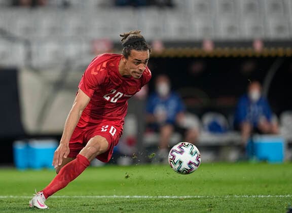 June 2, 2021: DenmarkÃ¢â‚¬â ¢s Yussuf Poulsen during Germany against Denmark on Tivoli Stadium, Innsbruck , Austria. CSM Innsbruck Austria - ZUMAc04_ 20210602_zaf_c04_400 Copyright: xKimxPricex