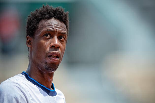 Gael MONFILS of France gestures against Mikael YMER of Sweden on the second round of the French Open tennis tournament at Roland Garros in Paris, France, 3 June 2021. Roland Garros 2021 will run from 30 May to 13 June 2021.  Copyright: xAurelienxMorissardx