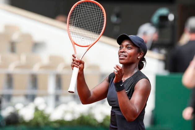 TENNIS - French Open 2021 PARIS,FRANCE,03.June.21 - TENNIS - WTA, Tennis Damen Tour, French Open, Roland Garros, Grand Slam. Image shows the rejoicing of Sloane Stephens (USA).  GEPAxpictures xPatrickxSteiner