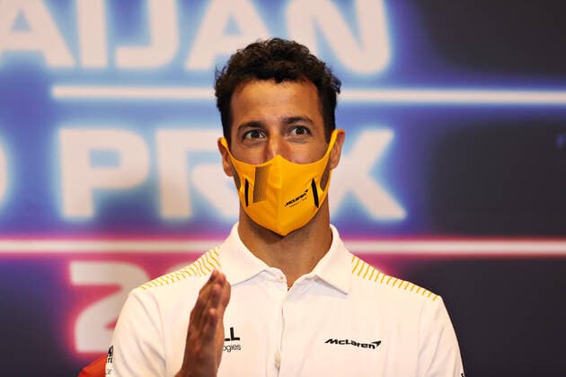 F1 Grand Prix of Azerbaijan 3 Daniel Ricciardo (AUS, McLaren F1 Team), F1 Grand Prix of Azerbaijan at Baku City Circuit on June 3, 2021 in Baku, Azerbaijan. (Photo by Clive Rose Getty Images FIA Pool via HOCH ZWEI) Baku Baku City Circuit Azerbaijan Poolfoto HOCH ZWEI Pool Getty Images ,EDITORIAL USE ONLY