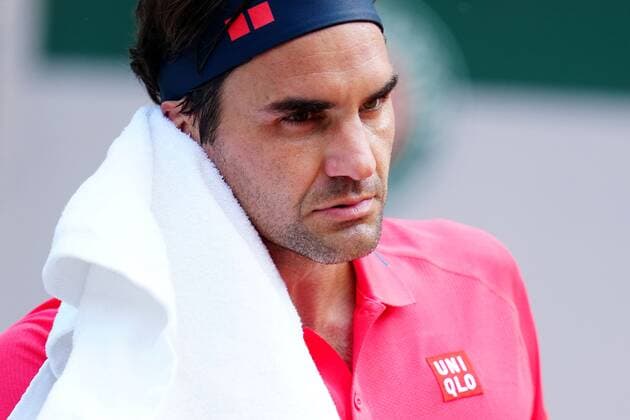 Mandatory Credit: Photo by Javier Garcia BPI Shutterstock (12010909ho) Roger Federer in second round action French Open Tennis, Day Five, Roland Garros, Paris, France - 03 Jun 2021 French Open Tennis, Day Five, Roland Garros, Paris, France - 03 Jun 2021  Copyright: xJavierxGarcia BPI Shutterstockx 12010909ho