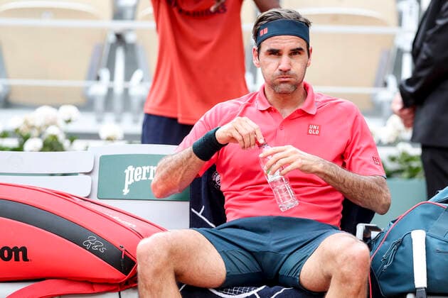 TENNIS - French Open 2021 PARIS,FRANCE,03.June.21 - TENNIS - ATP, Tennis Herren World Tour, French Open, Roland Garros, Grand Slam. Image shows Roger Federer (SUI).  GEPAxpictures xPatrickxSteiner