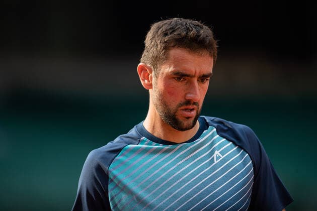 Marin CILIC of Croatia gestures against Roger FEDERER of Switzerland on the second round of the French Open tennis tournament at Roland Garros in Paris, France, 3 June 2021. Roland Garros 2021 will run from 30 May to 13 June 2021.  Copyright: xAurelienxMorissardx