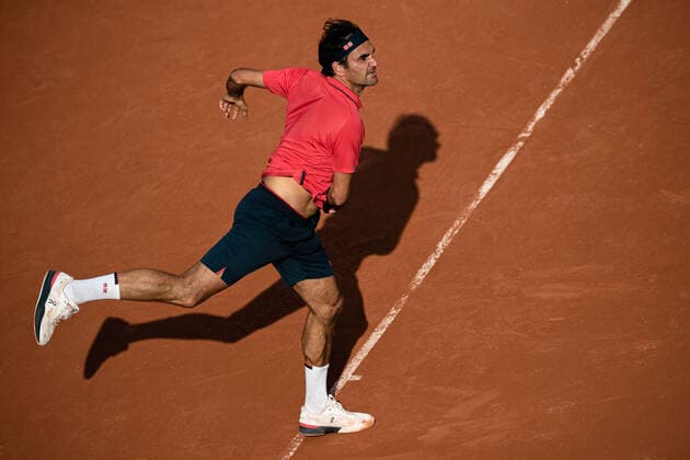 Roger FEDERER of Switzerland plays a ball against Marin CILIC of Croatia on the second round of the French Open tennis tournament at Roland Garros in Paris, France, 3 June 2021. Roland Garros 2021 will run from 30 May to 13 June 2021.  Copyright: xAurelienxMorissardx