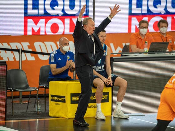 Aito Garcia Reneses Alba Berlin, head coach , aergert, Ratiopharm Ulm vs Alba Berlin, basketball, playoffs, game 3, season 2020 2021, 03 06 2021, Ratiopharm Ulm vs Alba Berlin, basketball, playoffs, game 3, season 2020 2021, 03 06 2021 Neu Ulm Copyright: xEibner-Pressefoto SaschaxWaltherx EP_EER