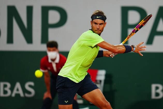 Mandatory Credit: Photo by Javier Garcia BPI Shutterstock (12010909la) Rafael Nadal in action during the second round French Open Tennis, Day Five, Roland Garros, Paris, France - 03 Jun 2021 French Open Tennis, Day Five, Roland Garros, Paris, France - 03 Jun 2021  Copyright: xJavierxGarcia BPI Shutterstockx 12010909la