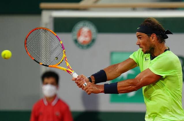 Mandatory Credit: Photo by Javier Garcia BPI Shutterstock (12010909lc) Rafael Nadal in action during the second round French Open Tennis, Day Five, Roland Garros, Paris, France - 03 Jun 2021 French Open Tennis, Day Five, Roland Garros, Paris, France - 03 Jun 2021  Copyright: xJavierxGarcia BPI Shutterstockx 12010909lc