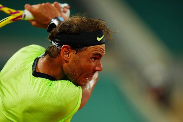 Mandatory Credit: Photo by Javier Garcia BPI Shutterstock (12010909mg) Rafael Nadal in action during the second round French Open Tennis, Day Five, Roland Garros, Paris, France - 03 Jun 2021 French Open Tennis, Day Five, Roland Garros, Paris, France - 03 Jun 2021  Copyright: xJavierxGarcia BPI Shutterstockx 12010909mg