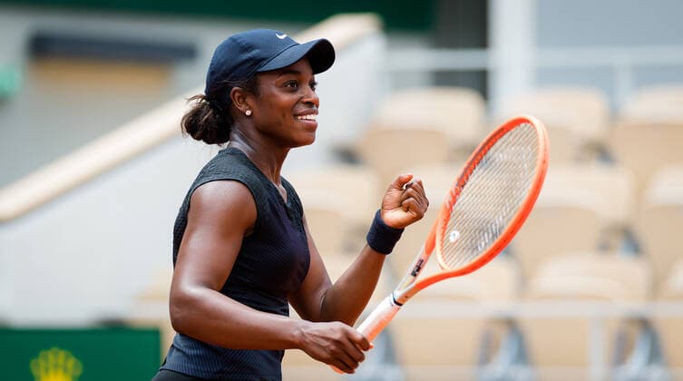 June 3, 2021, PARIS, FRANCE: Sloane Stephens of the United States in action during her second-round match at the 2021 Roland Garros Grand Slam Tournament against Karolina Pliskova of the Czech Republic PARIS FRANCE - ZUMAa181 20210603_zaa_a181_101 Copyright: xRobxPrangex