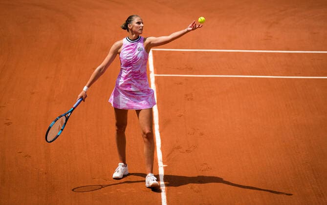 June 3, 2021, PARIS, FRANCE: Karolina Pliskova of the Czech Republic in action during her second-round match at the 2021 Roland Garros Grand Slam Tournament against Sloane Stephens of the United States PARIS FRANCE - ZUMAa181 20210603_zaa_a181_078 Copyright: xRobxPrangex