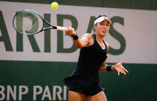 June 3, 2021, PARIS, FRANCE: Qiang Wang of China in action during her second-round match at the 2021 Roland Garros Grand Slam Tournament against Cori Gauff of the United States PARIS FRANCE - ZUMAa181 20210603_zaa_a181_112 Copyright: xRobxPrangex