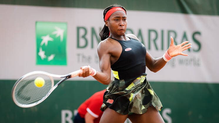 Sport Bilder des Tages June 3, 2021, PARIS, FRANCE: Cori Gauff of the United States in action during her second-round match at the 2021 Roland Garros Grand Slam Tournament against Qiang Wang of China PARIS FRANCE - ZUMAa181 20210603_zaa_a181_121 Copyright: xRobxPrangex