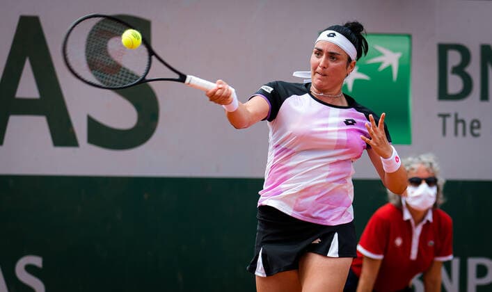 June 3, 2021, PARIS, FRANCE: Ons Jabeur of Tunisia in action during her second-round match at the 2021 Roland Garros Grand Slam Tournament against Astra Sharma of Australia PARIS FRANCE - ZUMAa181 0120200825st Copyright: xRobxPrangex