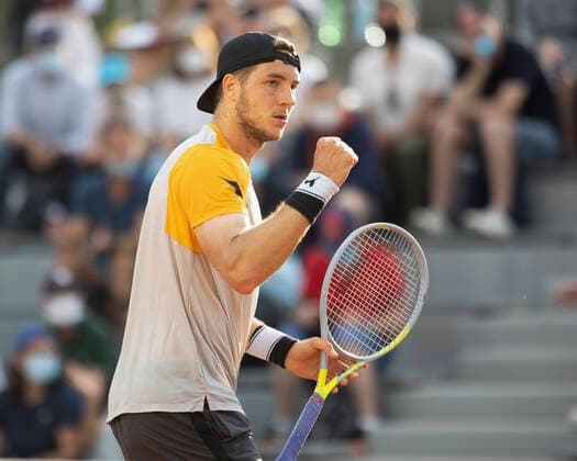 Jan Lennard Struff GER makes a fist and cheers, jubilation,joy,emotion Copyright: xJuergenxHasenkopfx